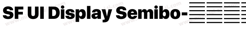 SF UI Display Semibo字体转换